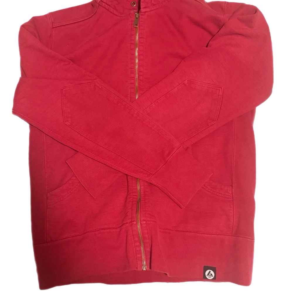 🔥Vintage American Giant Red Zip-Up Heavy weight Hoodie Large🔥